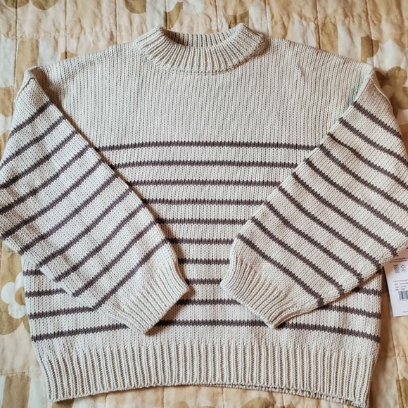 MATE the Label Sweaters - NWT Mate Striped Chunky Knit Sweater XS/S